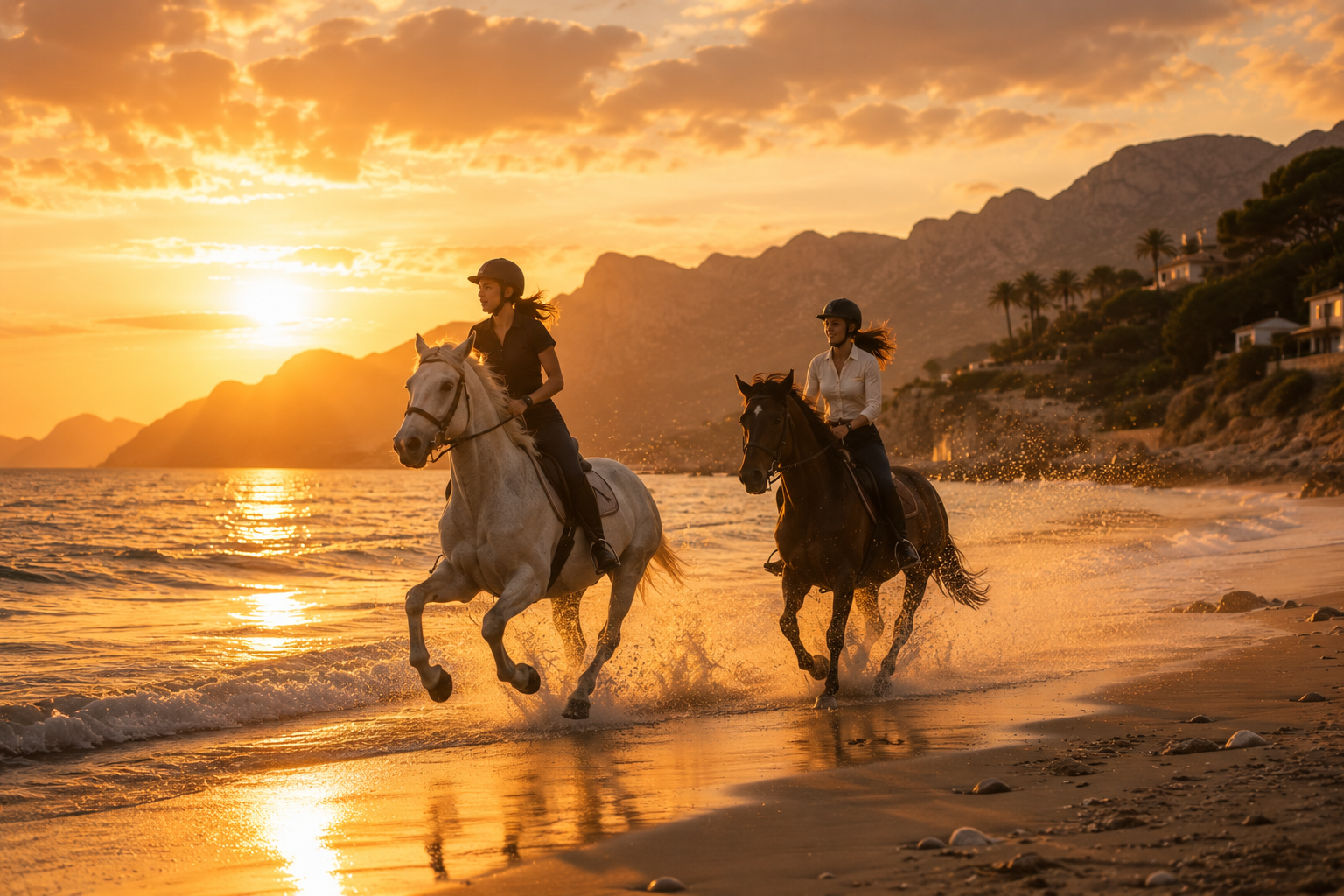 Beach ride along the Mediterranean